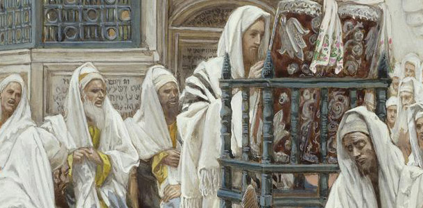 Esdras lit la Loi de Moïse sur la place de la Porte des eaux, à Jérusalem