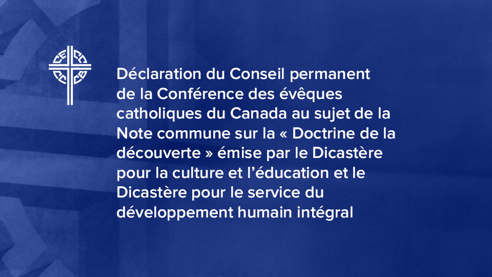Déclaration du CECC sur la « Doctrine de la découverte »